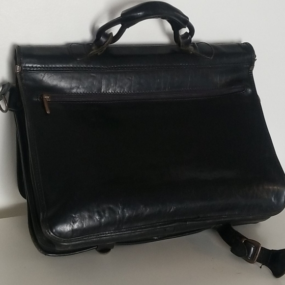 Vintage black leather attache - Picture 10 of 10